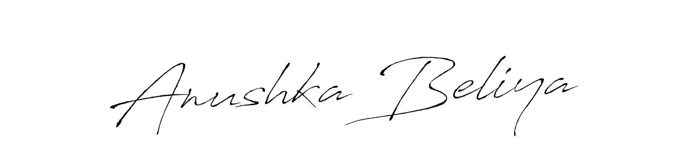 Create a beautiful signature design for name Anushka Beliya. With this signature (Antro_Vectra) fonts, you can make a handwritten signature for free. Anushka Beliya signature style 6 images and pictures png