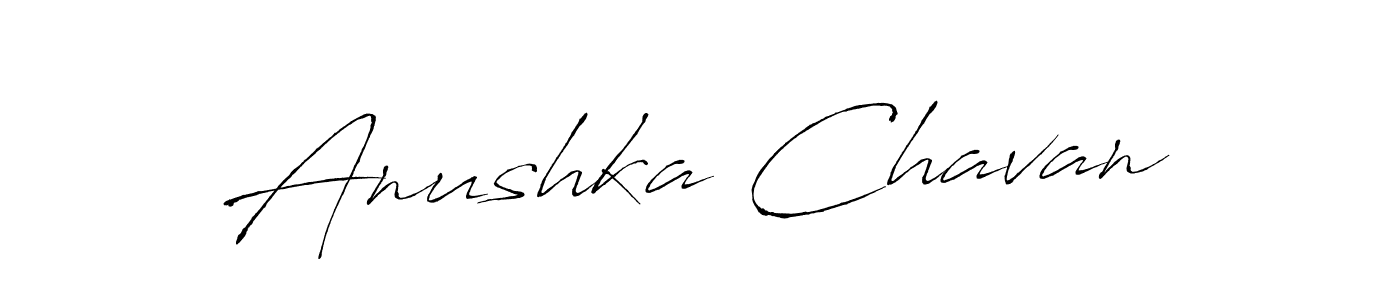 How to make Anushka Chavan name signature. Use Antro_Vectra style for creating short signs online. This is the latest handwritten sign. Anushka Chavan signature style 6 images and pictures png