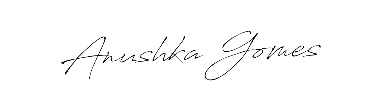 Make a beautiful signature design for name Anushka Gomes. Use this online signature maker to create a handwritten signature for free. Anushka Gomes signature style 6 images and pictures png