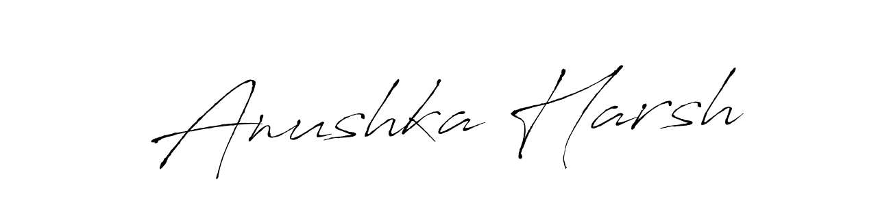 Make a beautiful signature design for name Anushka Harsh. With this signature (Antro_Vectra) style, you can create a handwritten signature for free. Anushka Harsh signature style 6 images and pictures png