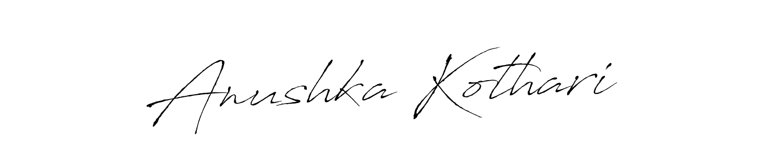 Design your own signature with our free online signature maker. With this signature software, you can create a handwritten (Antro_Vectra) signature for name Anushka Kothari. Anushka Kothari signature style 6 images and pictures png