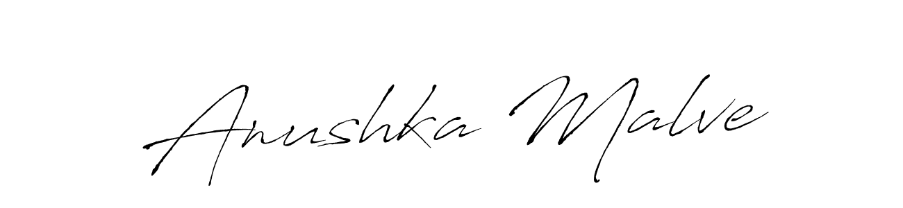 Design your own signature with our free online signature maker. With this signature software, you can create a handwritten (Antro_Vectra) signature for name Anushka Malve. Anushka Malve signature style 6 images and pictures png