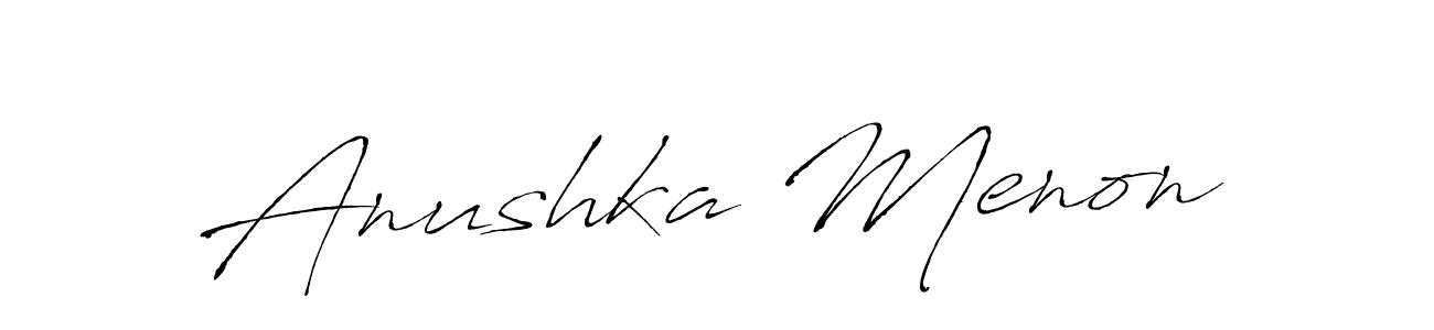 Make a short Anushka Menon signature style. Manage your documents anywhere anytime using Antro_Vectra. Create and add eSignatures, submit forms, share and send files easily. Anushka Menon signature style 6 images and pictures png
