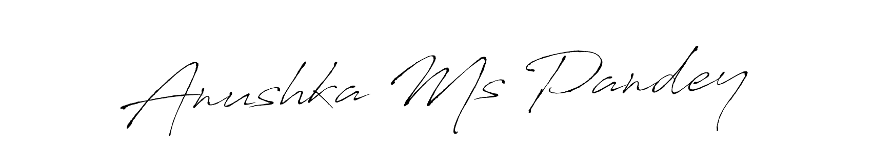 How to make Anushka Ms Pandey signature? Antro_Vectra is a professional autograph style. Create handwritten signature for Anushka Ms Pandey name. Anushka Ms Pandey signature style 6 images and pictures png