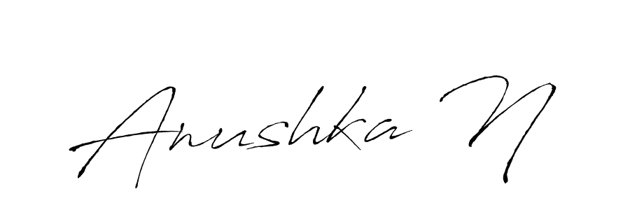 if you are searching for the best signature style for your name Anushka N. so please give up your signature search. here we have designed multiple signature styles  using Antro_Vectra. Anushka N signature style 6 images and pictures png