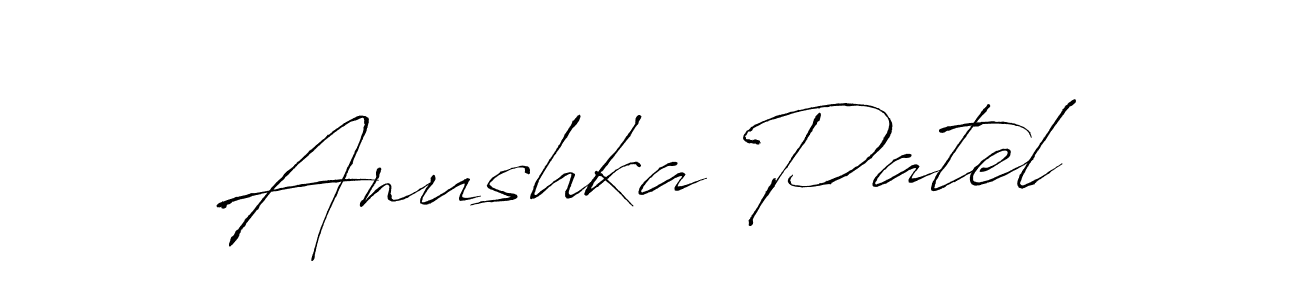 Anushka Patel stylish signature style. Best Handwritten Sign (Antro_Vectra) for my name. Handwritten Signature Collection Ideas for my name Anushka Patel. Anushka Patel signature style 6 images and pictures png