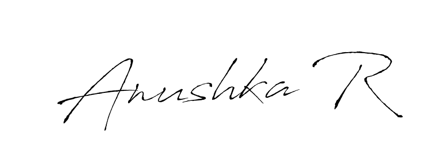 How to make Anushka R name signature. Use Antro_Vectra style for creating short signs online. This is the latest handwritten sign. Anushka R signature style 6 images and pictures png