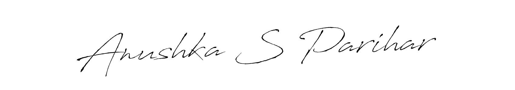 This is the best signature style for the Anushka S Parihar name. Also you like these signature font (Antro_Vectra). Mix name signature. Anushka S Parihar signature style 6 images and pictures png