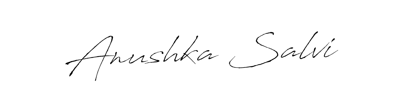 Anushka Salvi stylish signature style. Best Handwritten Sign (Antro_Vectra) for my name. Handwritten Signature Collection Ideas for my name Anushka Salvi. Anushka Salvi signature style 6 images and pictures png