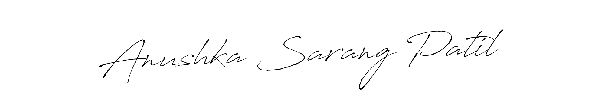 Make a short Anushka Sarang Patil signature style. Manage your documents anywhere anytime using Antro_Vectra. Create and add eSignatures, submit forms, share and send files easily. Anushka Sarang Patil signature style 6 images and pictures png