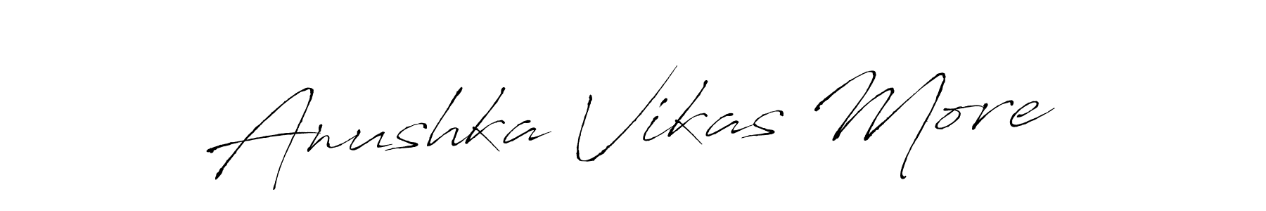 Create a beautiful signature design for name Anushka Vikas More. With this signature (Antro_Vectra) fonts, you can make a handwritten signature for free. Anushka Vikas More signature style 6 images and pictures png