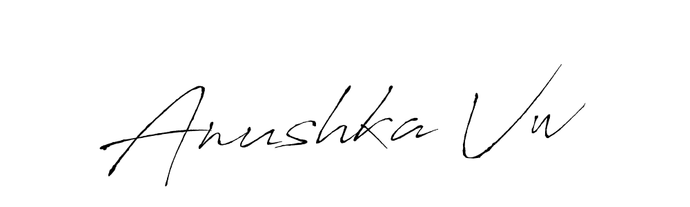 Design your own signature with our free online signature maker. With this signature software, you can create a handwritten (Antro_Vectra) signature for name Anushka Vw. Anushka Vw signature style 6 images and pictures png