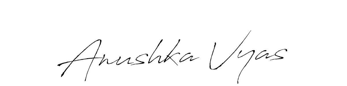 Make a beautiful signature design for name Anushka Vyas. With this signature (Antro_Vectra) style, you can create a handwritten signature for free. Anushka Vyas signature style 6 images and pictures png