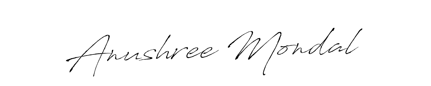 Anushree Mondal stylish signature style. Best Handwritten Sign (Antro_Vectra) for my name. Handwritten Signature Collection Ideas for my name Anushree Mondal. Anushree Mondal signature style 6 images and pictures png
