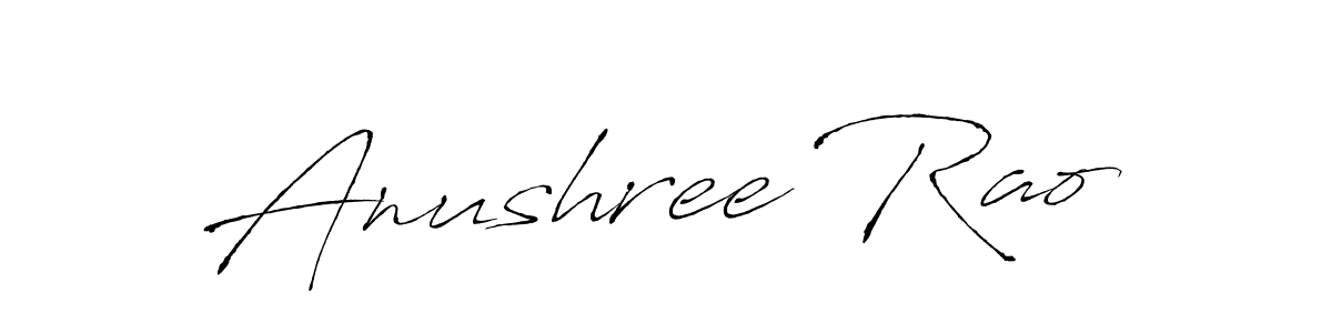 Design your own signature with our free online signature maker. With this signature software, you can create a handwritten (Antro_Vectra) signature for name Anushree Rao. Anushree Rao signature style 6 images and pictures png