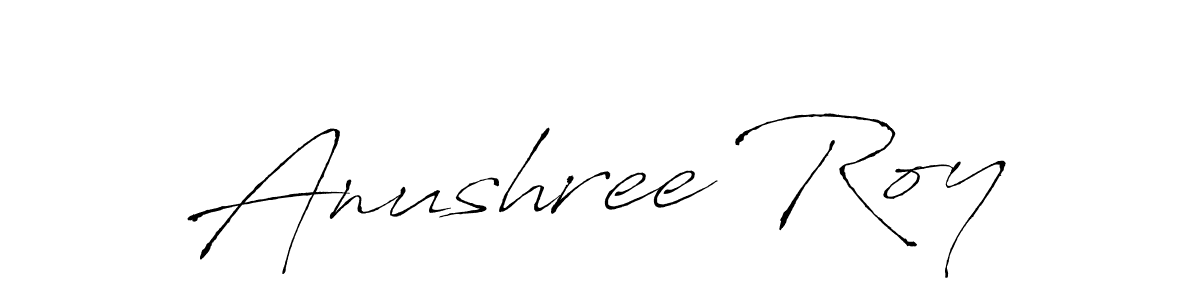 How to make Anushree Roy name signature. Use Antro_Vectra style for creating short signs online. This is the latest handwritten sign. Anushree Roy signature style 6 images and pictures png