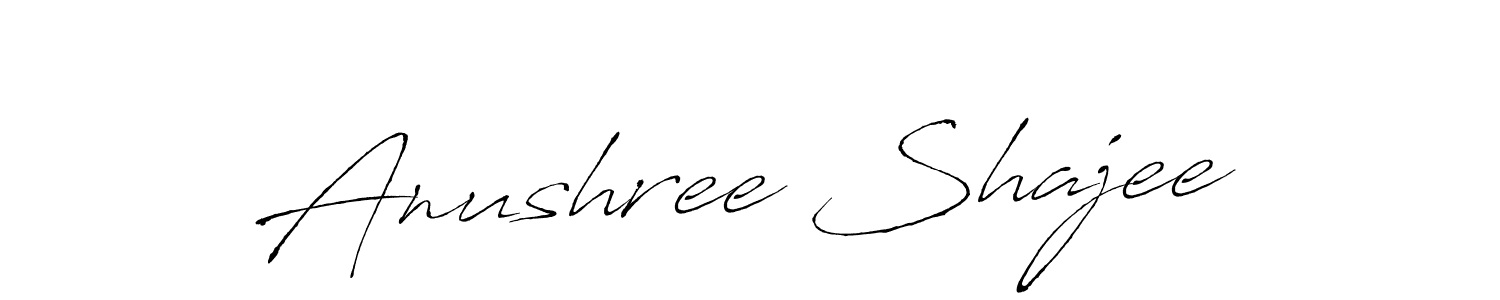 Similarly Antro_Vectra is the best handwritten signature design. Signature creator online .You can use it as an online autograph creator for name Anushree Shajee. Anushree Shajee signature style 6 images and pictures png