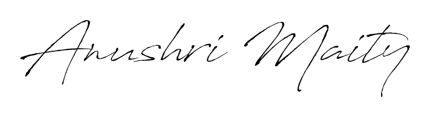 Looking for an artistic signature for Anushri Maity? The Antro_Vectra calligraphy style gives a sophisticated flow suitable for business cards and emails. Anushri Maity signature style 6 images and pictures png