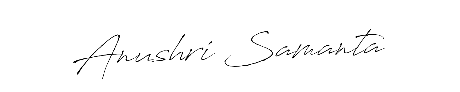 Similarly Antro_Vectra is the best handwritten signature design. Signature creator online .You can use it as an online autograph creator for name Anushri Samanta. Anushri Samanta signature style 6 images and pictures png