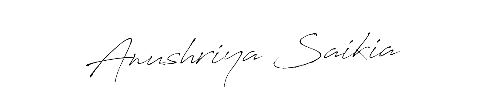 How to make Anushriya Saikia signature? Antro_Vectra is a professional autograph style. Create handwritten signature for Anushriya Saikia name. Anushriya Saikia signature style 6 images and pictures png
