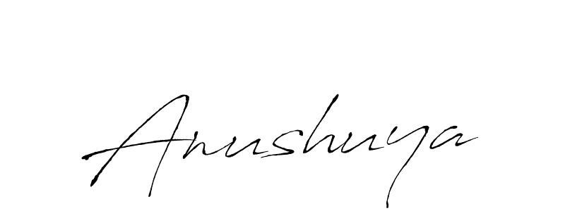 Also we have Anushuya name is the best signature style. Create professional handwritten signature collection using Antro_Vectra autograph style. Anushuya signature style 6 images and pictures png
