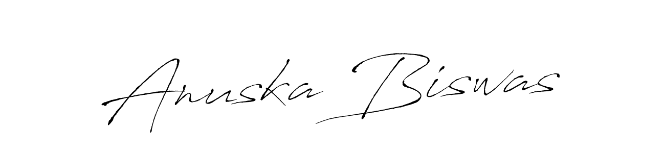 Make a beautiful signature design for name Anuska Biswas. With this signature (Antro_Vectra) style, you can create a handwritten signature for free. Anuska Biswas signature style 6 images and pictures png