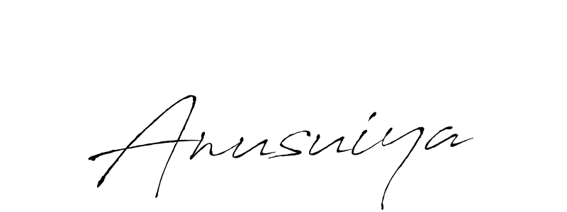 Design your own signature with our free online signature maker. With this signature software, you can create a handwritten (Antro_Vectra) signature for name Anusuiya. Anusuiya signature style 6 images and pictures png