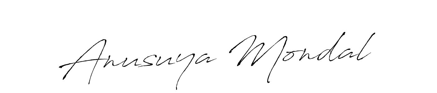 Design your own signature with our free online signature maker. With this signature software, you can create a handwritten (Antro_Vectra) signature for name Anusuya Mondal. Anusuya Mondal signature style 6 images and pictures png