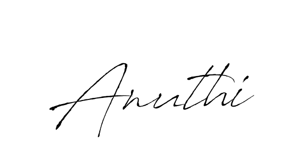 You can use this online signature creator to create a handwritten signature for the name Anuthi. This is the best online autograph maker. Anuthi signature style 6 images and pictures png