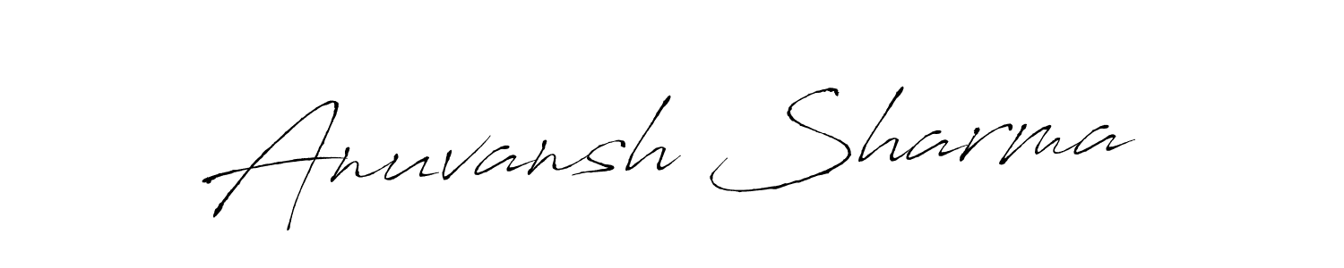Make a beautiful signature design for name Anuvansh Sharma. With this signature (Antro_Vectra) style, you can create a handwritten signature for free. Anuvansh Sharma signature style 6 images and pictures png