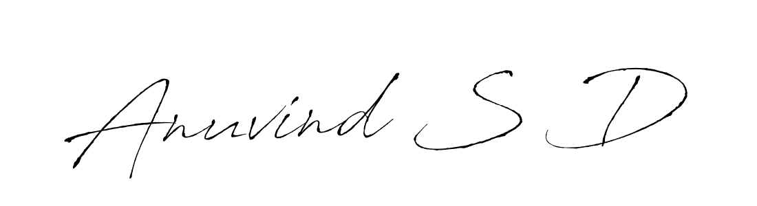 How to Draw Anuvind S D signature style? Antro_Vectra is a latest design signature styles for name Anuvind S D. Anuvind S D signature style 6 images and pictures png