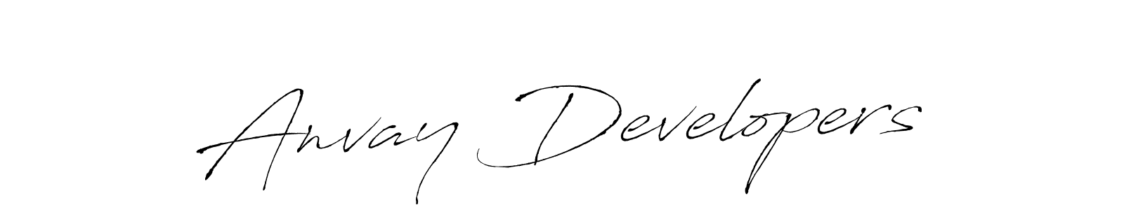 You should practise on your own different ways (Antro_Vectra) to write your name (Anvay Developers) in signature. don't let someone else do it for you. Anvay Developers signature style 6 images and pictures png