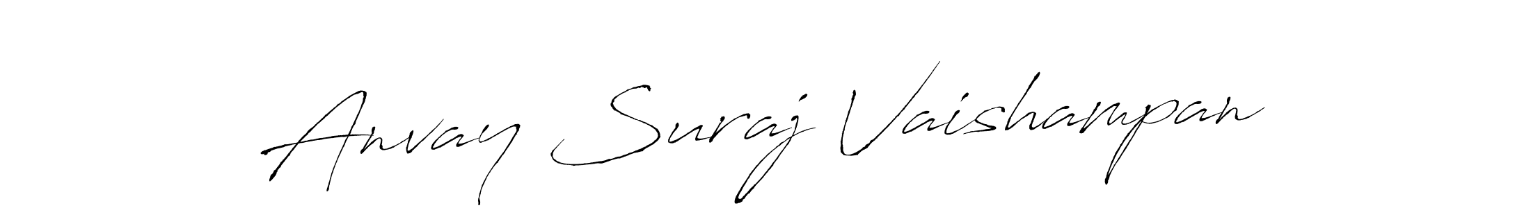 Design your own signature with our free online signature maker. With this signature software, you can create a handwritten (Antro_Vectra) signature for name Anvay Suraj Vaishampan. Anvay Suraj Vaishampan signature style 6 images and pictures png