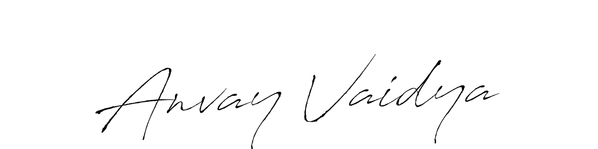 Antro_Vectra is a professional signature style that is perfect for those who want to add a touch of class to their signature. It is also a great choice for those who want to make their signature more unique. Get Anvay Vaidya name to fancy signature for free. Anvay Vaidya signature style 6 images and pictures png