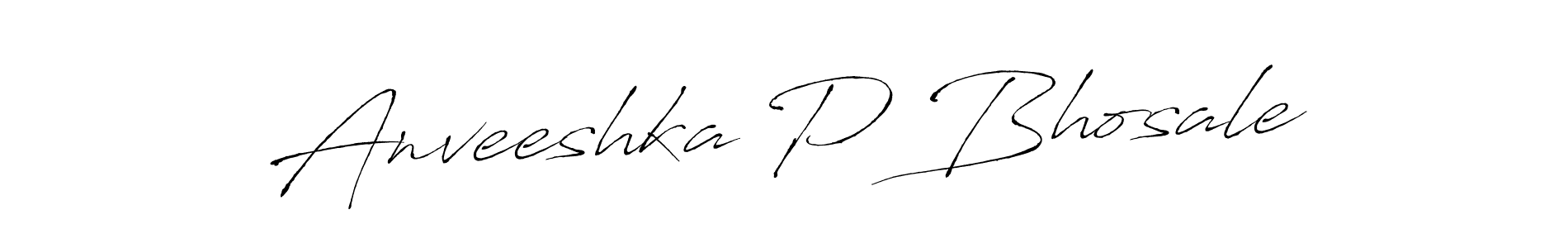 Antro_Vectra is a professional signature style that is perfect for those who want to add a touch of class to their signature. It is also a great choice for those who want to make their signature more unique. Get Anveeshka P Bhosale name to fancy signature for free. Anveeshka P Bhosale signature style 6 images and pictures png