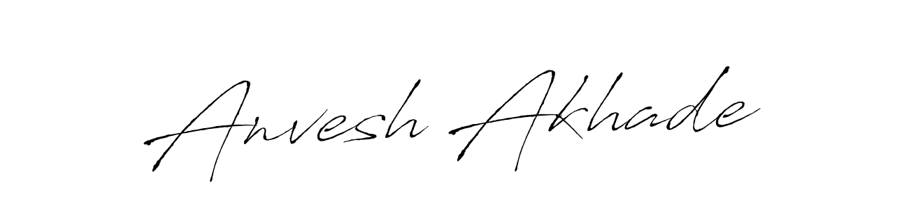 Anvesh Akhade stylish signature style. Best Handwritten Sign (Antro_Vectra) for my name. Handwritten Signature Collection Ideas for my name Anvesh Akhade. Anvesh Akhade signature style 6 images and pictures png