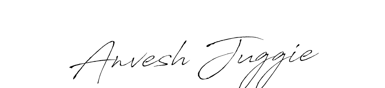 Make a beautiful signature design for name Anvesh Juggie. With this signature (Antro_Vectra) style, you can create a handwritten signature for free. Anvesh Juggie signature style 6 images and pictures png