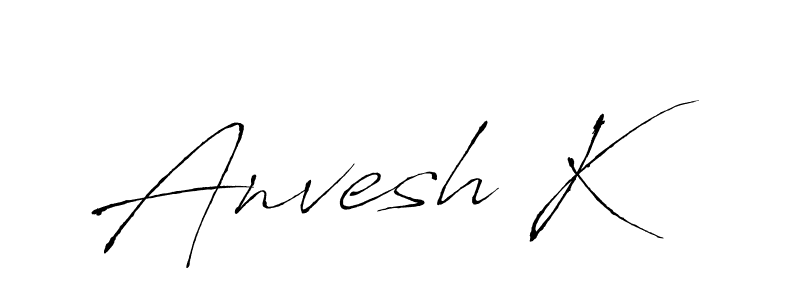 Also we have Anvesh K name is the best signature style. Create professional handwritten signature collection using Antro_Vectra autograph style. Anvesh K signature style 6 images and pictures png