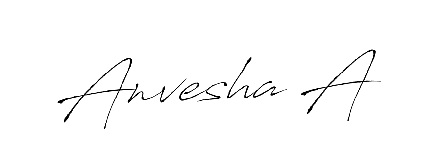 Make a beautiful signature design for name Anvesha A. With this signature (Antro_Vectra) style, you can create a handwritten signature for free. Anvesha A signature style 6 images and pictures png