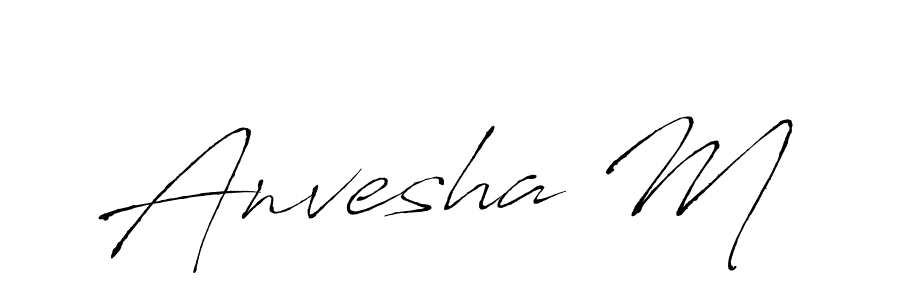 How to make Anvesha M signature? Antro_Vectra is a professional autograph style. Create handwritten signature for Anvesha M name. Anvesha M signature style 6 images and pictures png