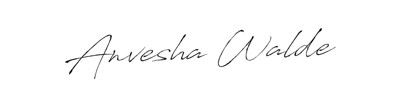 You can use this online signature creator to create a handwritten signature for the name Anvesha Walde. This is the best online autograph maker. Anvesha Walde signature style 6 images and pictures png
