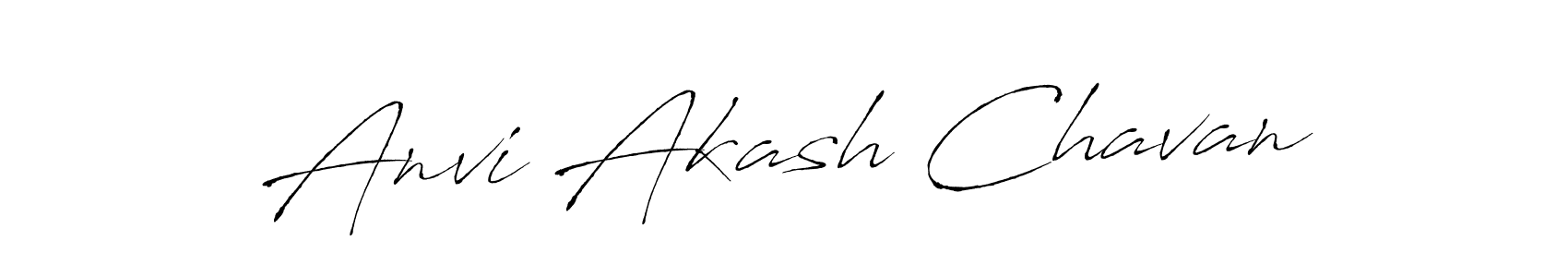 Make a beautiful signature design for name Anvi Akash Chavan. With this signature (Antro_Vectra) style, you can create a handwritten signature for free. Anvi Akash Chavan signature style 6 images and pictures png
