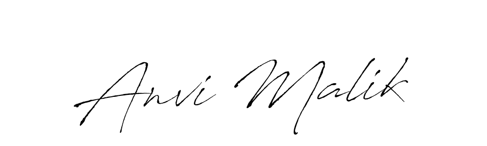 Create a beautiful signature design for name Anvi Malik. With this signature (Antro_Vectra) fonts, you can make a handwritten signature for free. Anvi Malik signature style 6 images and pictures png
