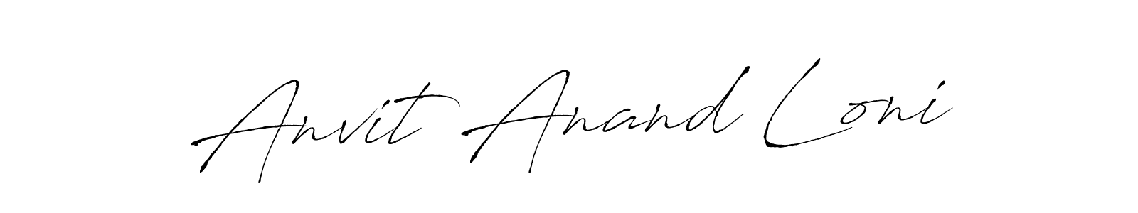Antro_Vectra is a professional signature style that is perfect for those who want to add a touch of class to their signature. It is also a great choice for those who want to make their signature more unique. Get Anvit Anand Loni name to fancy signature for free. Anvit Anand Loni signature style 6 images and pictures png