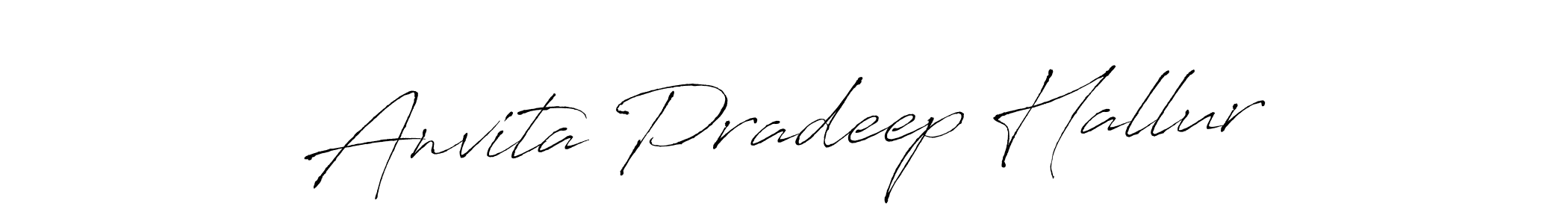 Create a beautiful signature design for name Anvita Pradeep Hallur. With this signature (Antro_Vectra) fonts, you can make a handwritten signature for free. Anvita Pradeep Hallur signature style 6 images and pictures png