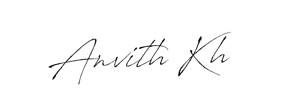 if you are searching for the best signature style for your name Anvith Kh. so please give up your signature search. here we have designed multiple signature styles  using Antro_Vectra. Anvith Kh signature style 6 images and pictures png