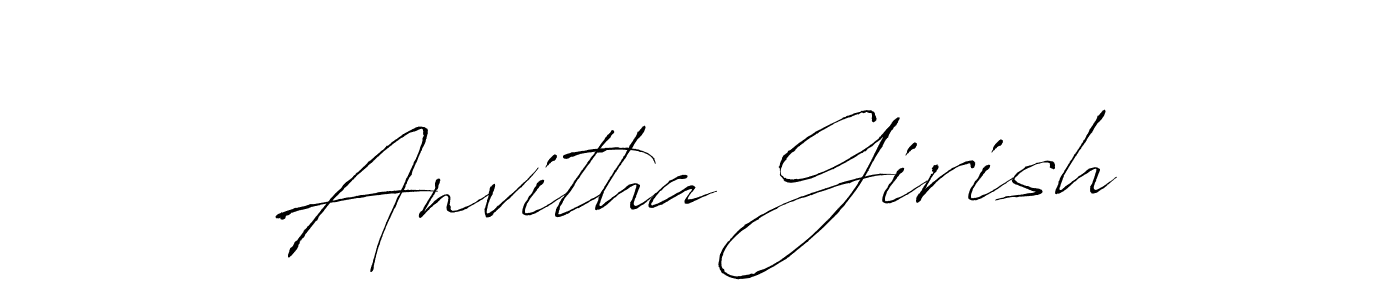 It looks lik you need a new signature style for name Anvitha Girish. Design unique handwritten (Antro_Vectra) signature with our free signature maker in just a few clicks. Anvitha Girish signature style 6 images and pictures png