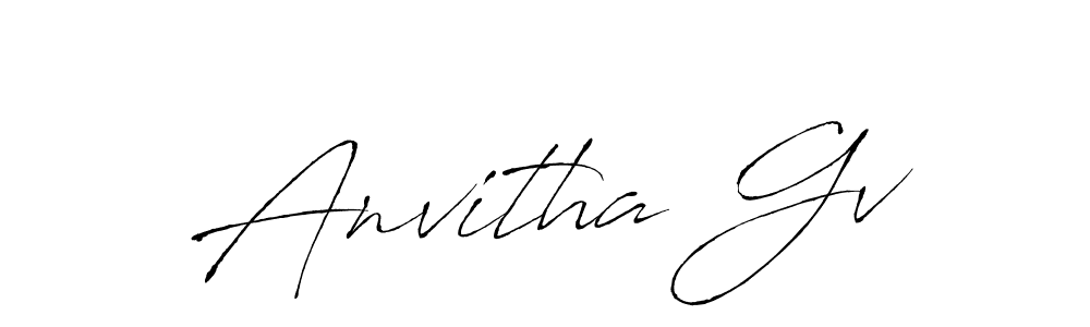 Make a beautiful signature design for name Anvitha Gv. Use this online signature maker to create a handwritten signature for free. Anvitha Gv signature style 6 images and pictures png