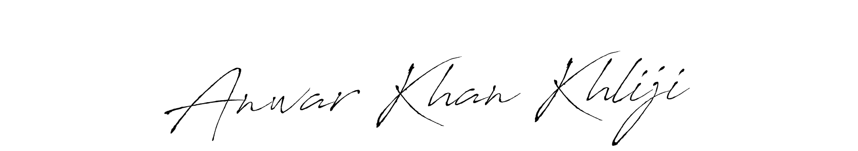 The best way (Antro_Vectra) to make a short signature is to pick only two or three words in your name. The name Anwar Khan Khliji include a total of six letters. For converting this name. Anwar Khan Khliji signature style 6 images and pictures png