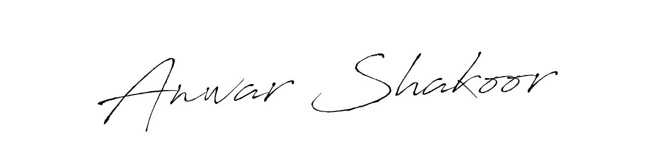 Anwar Shakoor stylish signature style. Best Handwritten Sign (Antro_Vectra) for my name. Handwritten Signature Collection Ideas for my name Anwar Shakoor. Anwar Shakoor signature style 6 images and pictures png